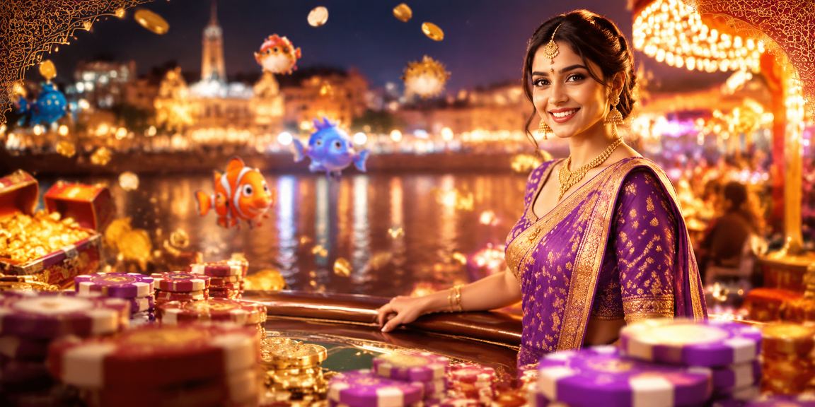 Night market games and Teen Patti players by Ahmedabad riverfront