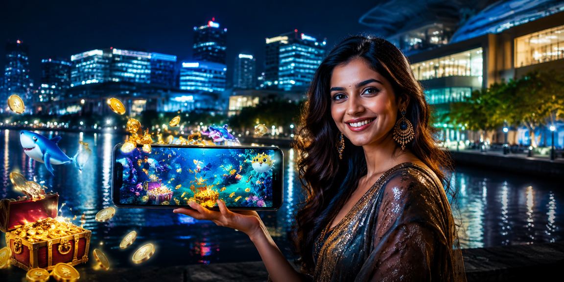 Bright neon casino game themed in India