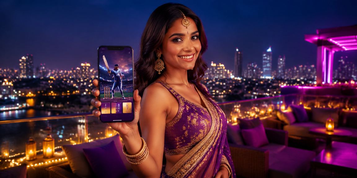 Cityscape and nightlife in Pune with sports betting theme